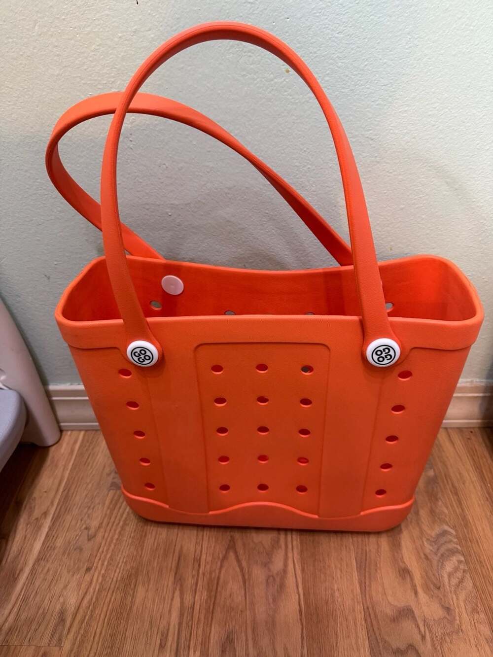 GOGO Orange Rubber Waterproof Beach Tote Bag